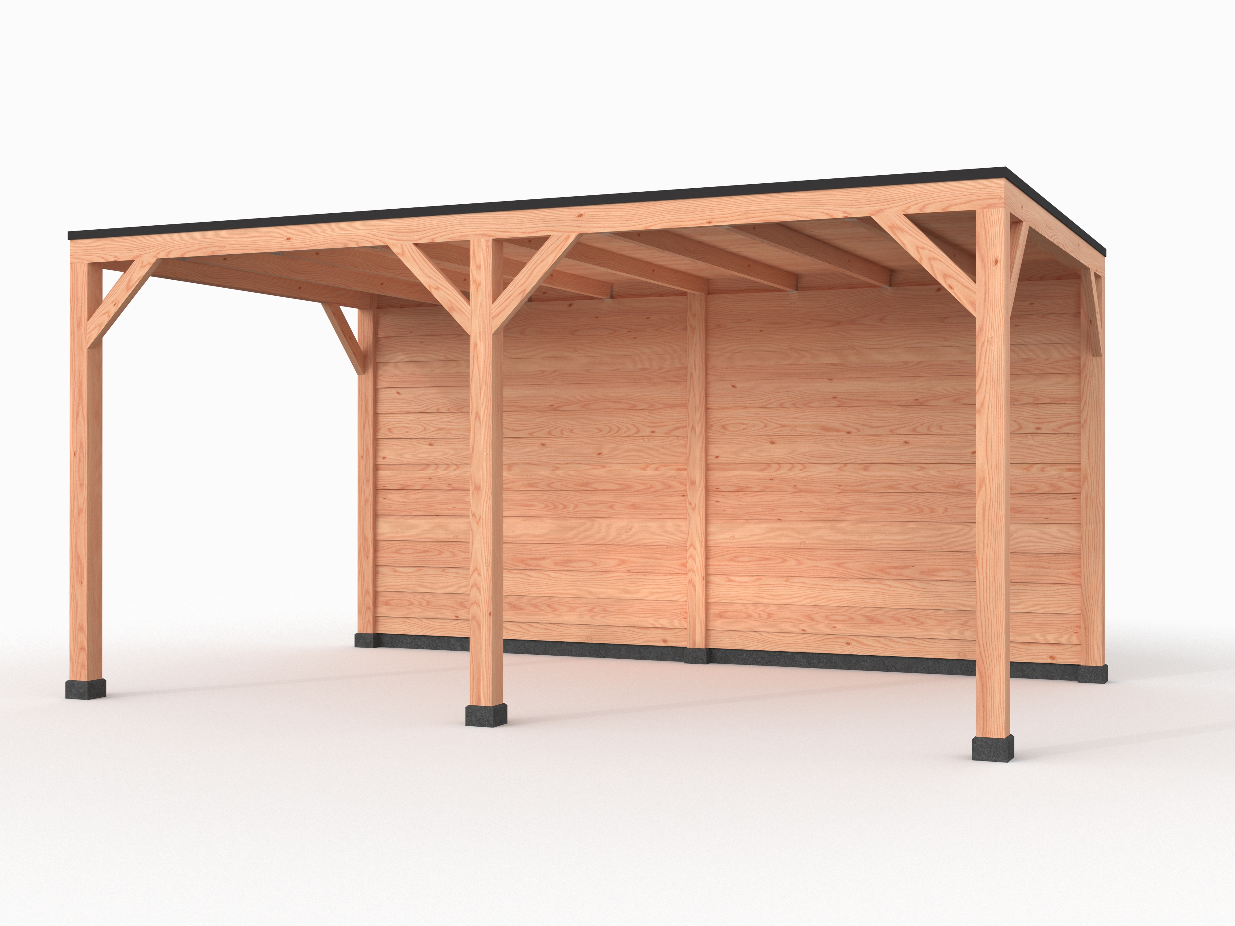 Douglas overkapping, 500 x 300, met achterwand, Westwood Solo - Afbeelding 1